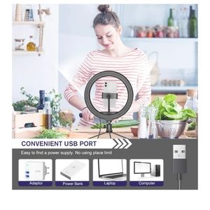 COPY - COPY - LED Ring Light - 10" Selfie Ring Light with Tripod